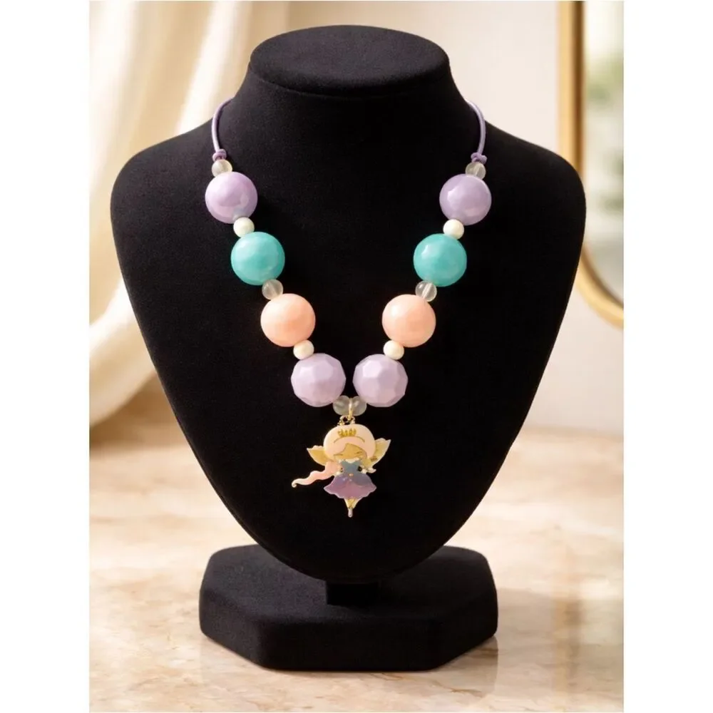 NWOT - Toddler/Girls Adjustable Beaded Necklace Ballerina Pendant - Ballet